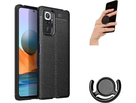 Carcasa y Soporte Multifunción Xiaomi Redmi Note 10 PRO PHONESHIELD Rugged Leather Anti choque Negro
