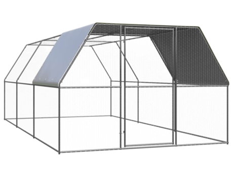 vidaXL Jaula gallinero de exterior de acero galvanizado 3x6x2 m