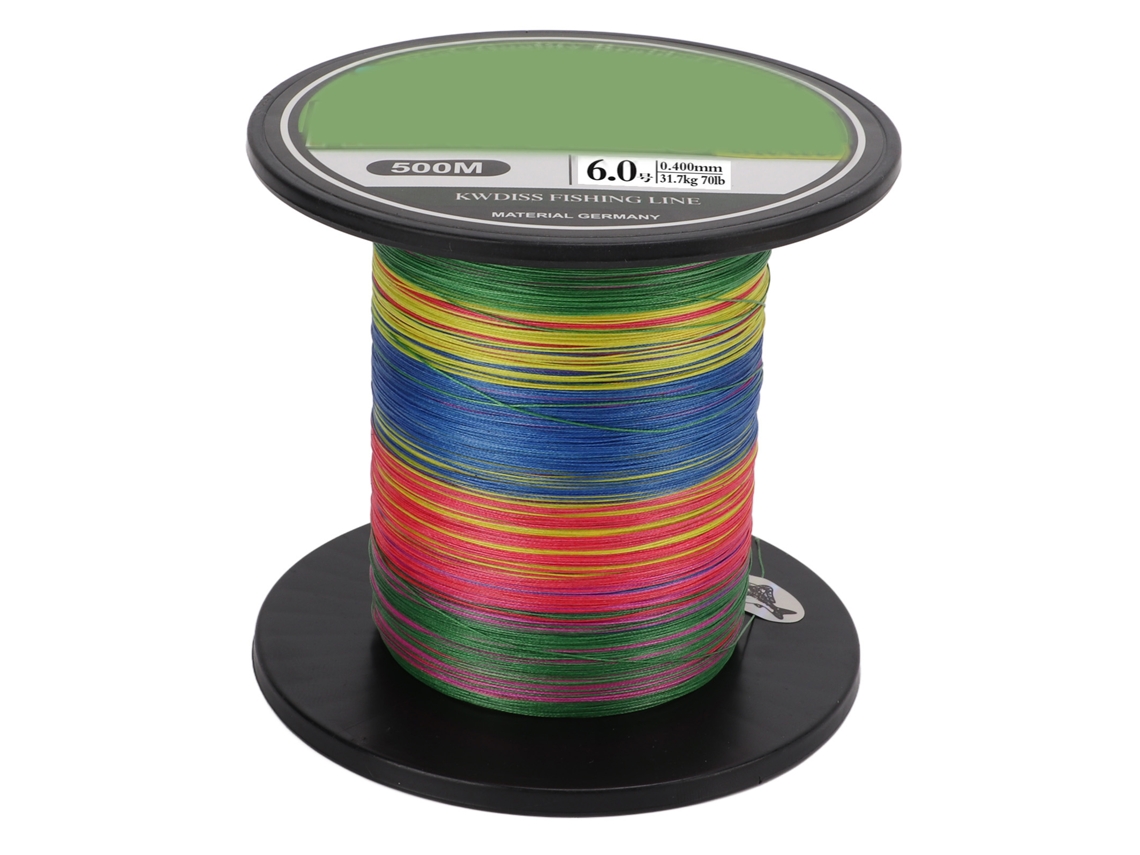 Danu26-hilo De Pesca Pe 500m 8 Hilos Trenzado Para Pesca En Agua Salada Accesorios No. 6.0 Multicolor