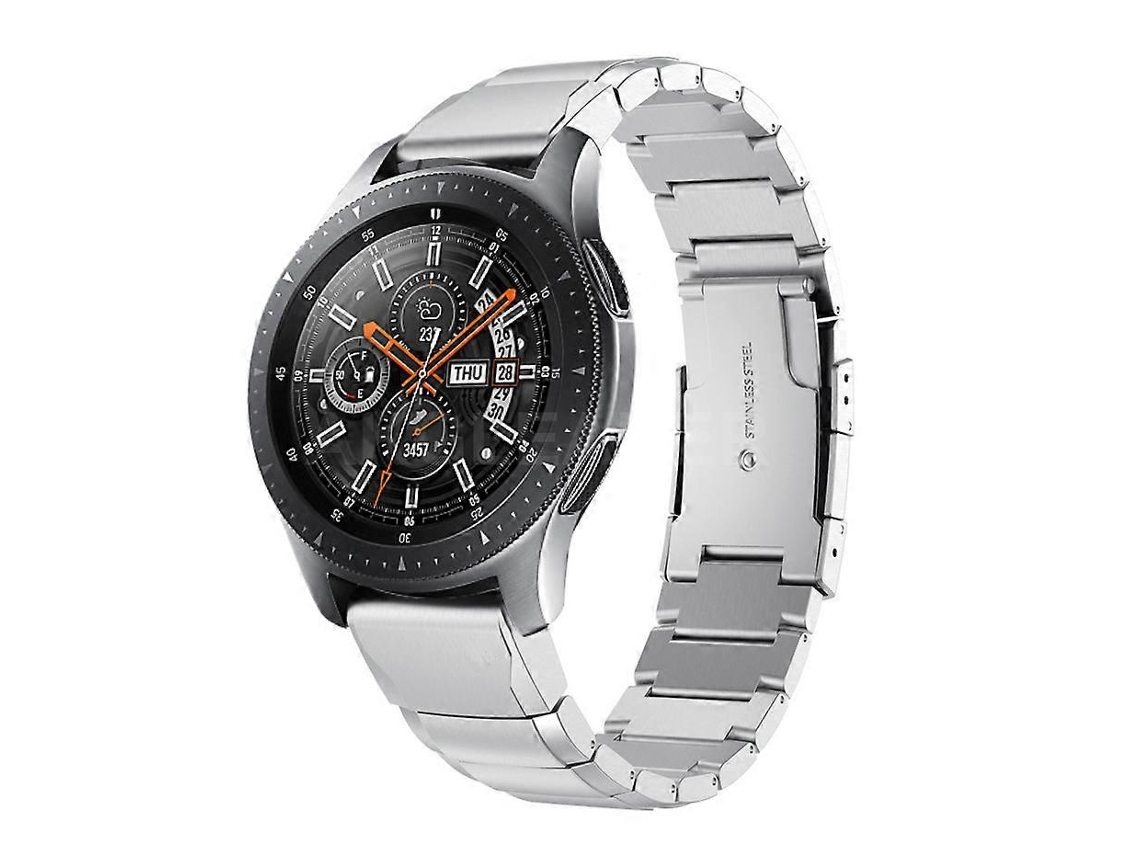 Brazalete de acero inoxidable con cierre de carey para Huawei Watch GT2e GT2 de 46 mm y 22 mm (negro)