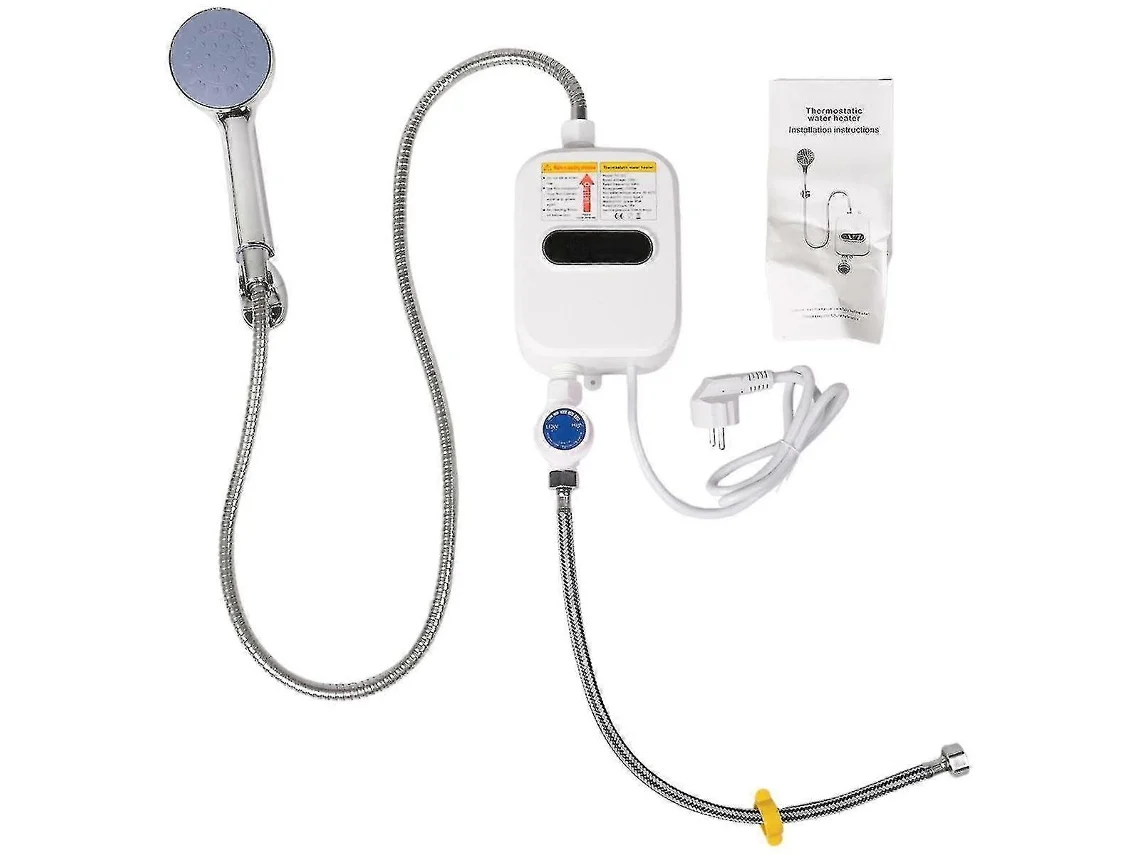 Aquecedor De Água Instantâneo Para Chuveiro 220v, Torneira Do Banheiro, Aquecedor De Água Quente 3500w, Exibição Digital, Plugue Da Ue.