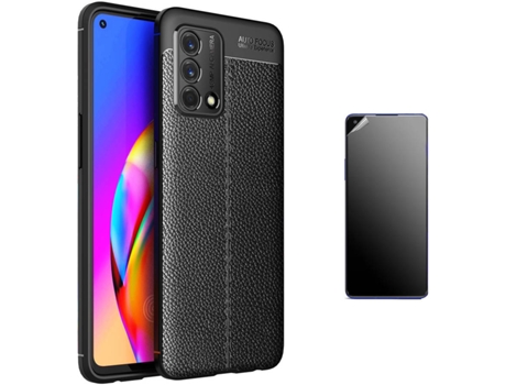 Kit Carcasa Y Protector Oppo A54 5G Ultimatte Rugged Leather Negro
