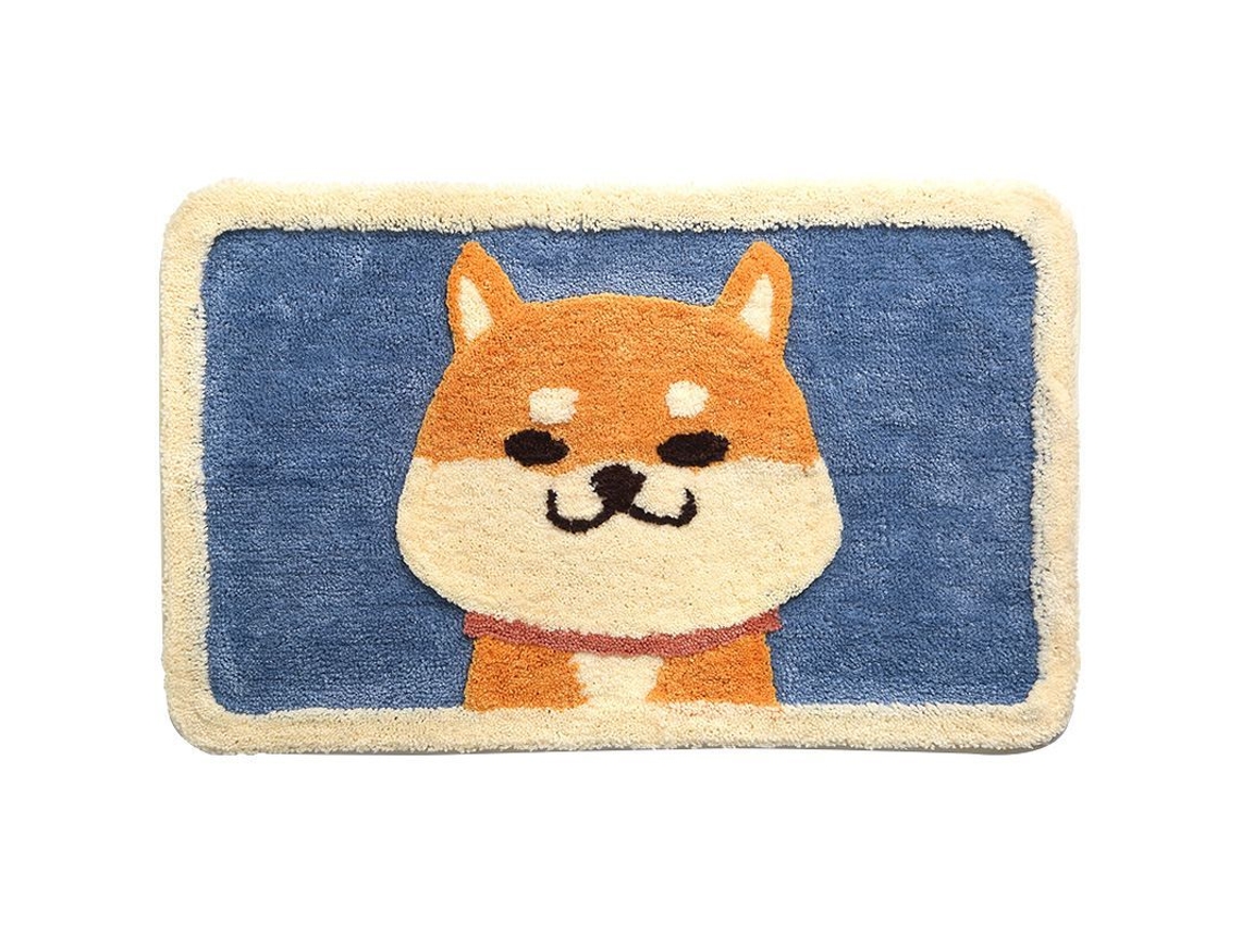 2026-alfombra De Baño Linjou Cute Dog, Algodón Microfibra Suave, Absorbente Y Antideslizante, Lavable A Máquina