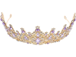 Corona De Flores Para Bodas Nuobesty En Aleación De Zinc Y Diamantes De Imitación, Elegante Accesorio Para El Cabello Y