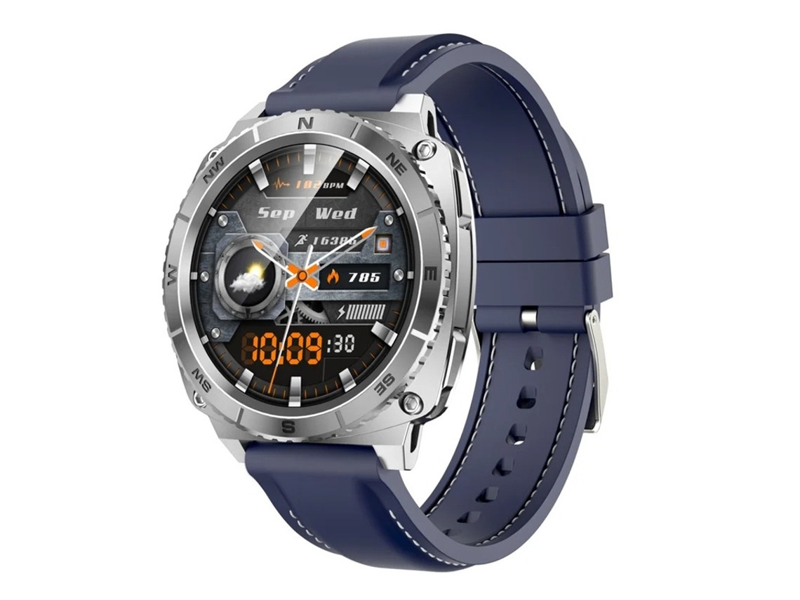 Reloj inteligente con IA, esfera giratoria con conexión mecánica, pantalla AMOLED, batería de 400 mAh, sensor St, compatible con Android e iOS Bestvite (azul)