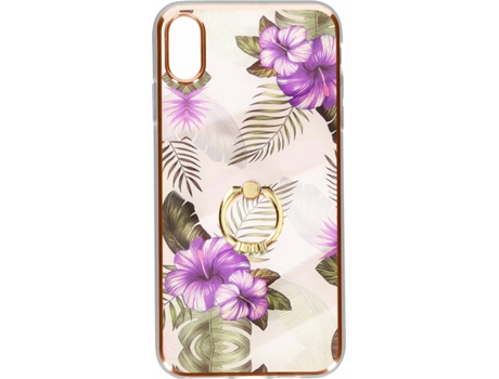 Carcasa iPhone XS Max AVIZAR Anillo Sujeción Morado