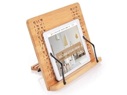 2026rebe-portavasos De Bambú Ajustable Con Patrón Hueco Elegante 34cmx24cm Para Libros Y Tablet