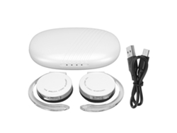 Fones De Ouvido Bluetooth 5.2 Sem Fio Estéreo Ipx5 50h Reprodução Luz Led Com Microfone Branco