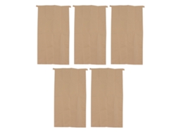 5 Bolsas De Papel Kraft Tejido, Impermeables, 100x50cm, Para Almacenar Hojas, Jardín, Patio, Césped.