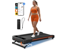 Cinta de correr eléctrica MERACH, LED, Bluetooth, aplicación, inclinación automática, banda ancha, silenciosa, 150 kg, para casa y oficina, negro