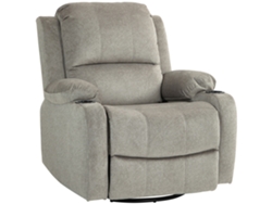 Sillón reclinable con reposapiés, portavasos, capacidad de peso de 150 kg, color marrón.