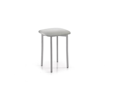 Taburete bajo de cocina Sonia 33x47x33cm Polipiel Plata FANMUEBLES