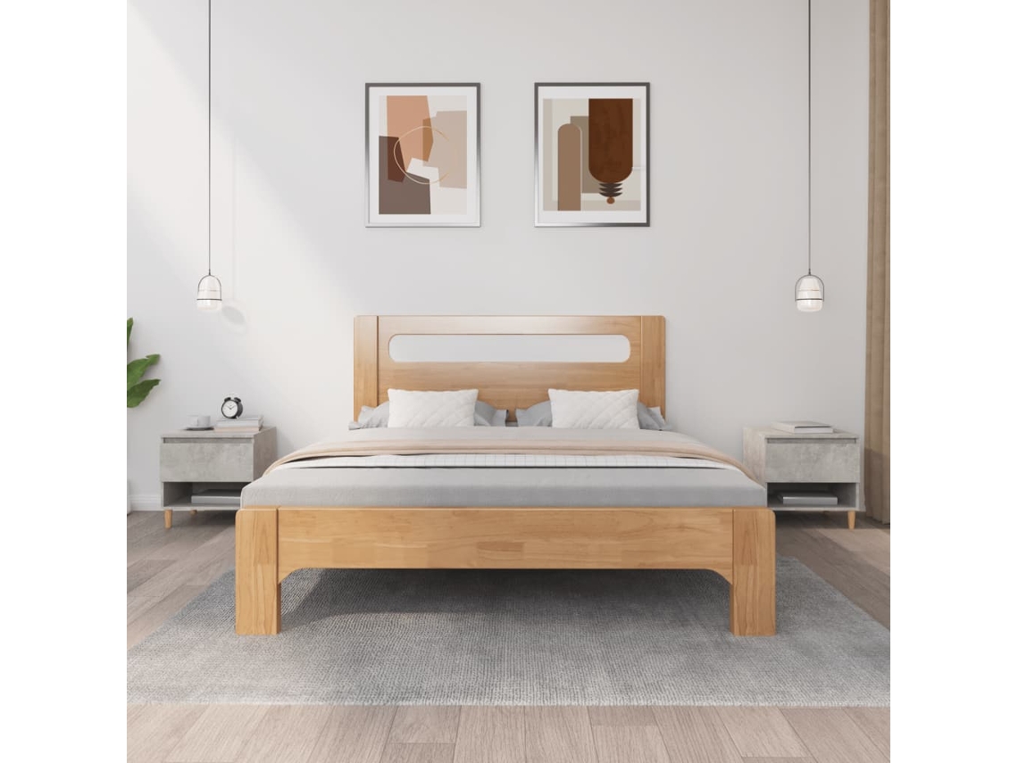 Mesitas de Noche LOVELY HOME Mesinha 2Pcs 50X46X50Cm Deriv. Madeira Cinza Cimento