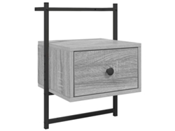 Maison Exclusive - Mesita De Noche De Pared Gris Sonoma 35x30x51 Cm