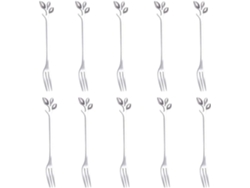 Cuchara de café en forma de hoja - Set creativo (10 piezas) para postres NEVEANCE