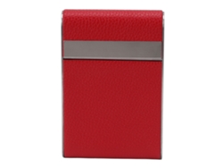 Estuche Para Cigarrillos Vintage De Gran Capacidad, 20 Unidades, Diseño Sencillo, Elegante Y Delgado Para Hombres Y Mujeres, Fabricado En Pu Y Acero Inoxidable.