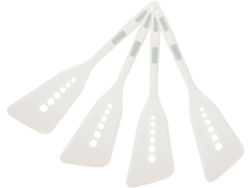 Juego de 4 espátulas de silicona resistentes al calor para pescado, tortillas y cocina en general, con asas - Gokoco