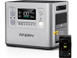 AFERIY Generador Eléctrico Portátil AFERIY 2400W, Batería LiFePO4 2048Wh, Carga Rápida, 13 Puertos de Salida, Pantalla LCD, Generador Solar