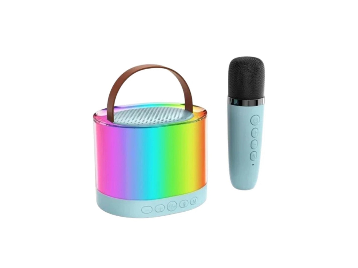 Altavoz De Karaoke Portã¡til Mdug Con Micrã³fono Con Luz Led Y Efectos De Cambio De Voz