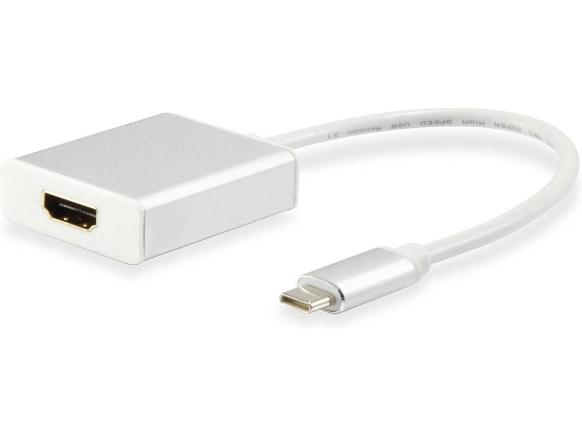Adaptador USB-C a HDMI (hembra-macho - 15 cm), portátil, de alta velocidad, para uso en el hogar, la oficina, viajes y estudiantes.