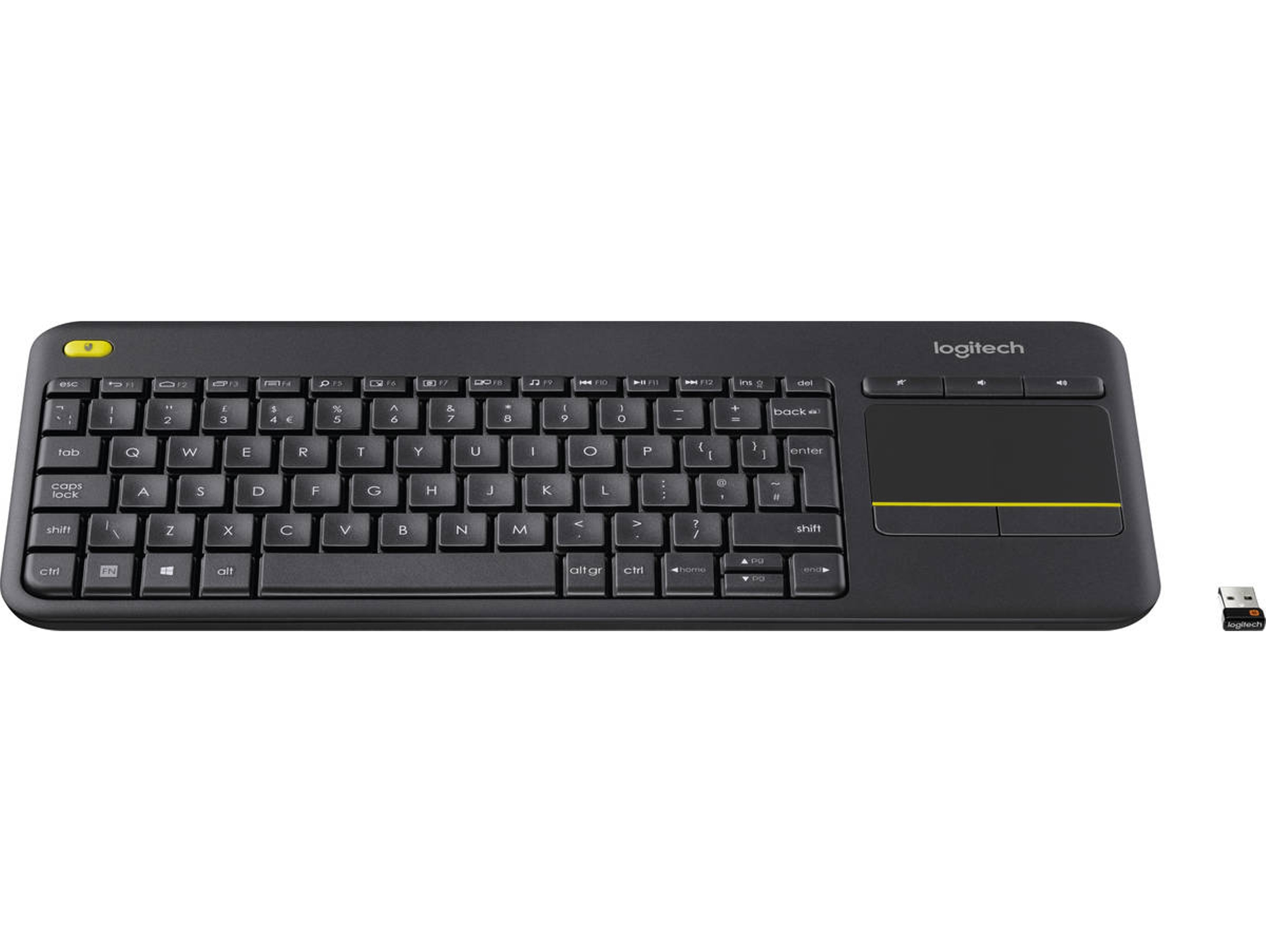 Teclado LOGITECH K400 Plus (Inalámbrico - Layout Francés)