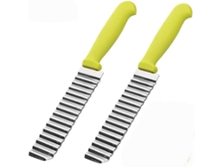 Elegante cortador ondulado, hoja de acero inoxidable que garantiza un corte multiusos para una presentación creativa de alimentos y una experiencia de agarre antideslizante.