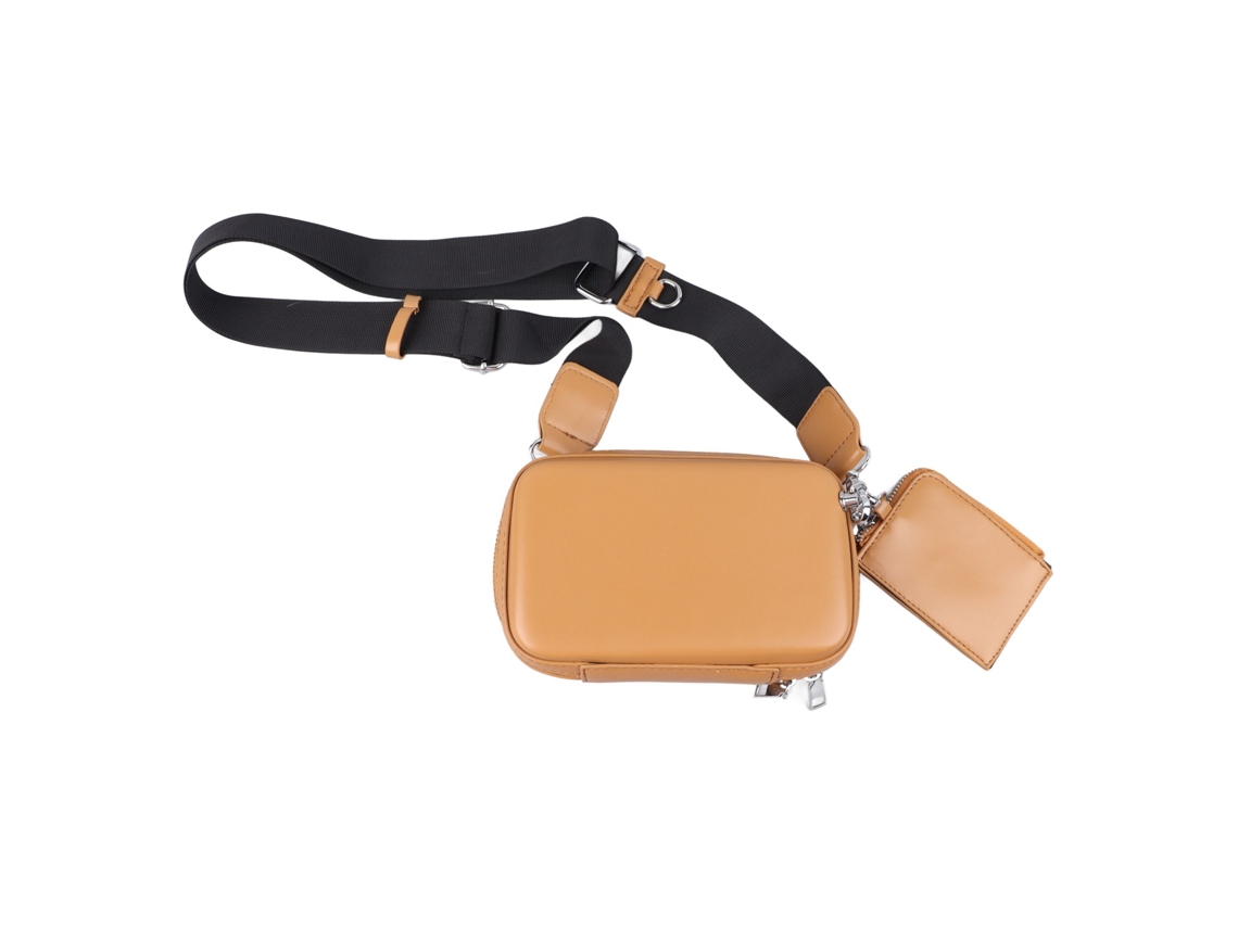 Bolso De Hombro Para Mujer De Piel Sintética Con Pequeño Neceser Para Uso Diario, Color Caqui, Rectangular.