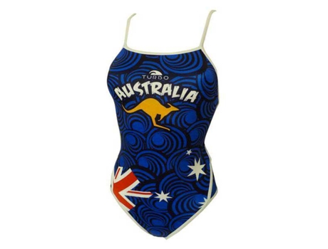 Traje de baño para Mujer TURBO Austrália 2011 Tira Fina Azul para Natacion (12 - 24 Meses)