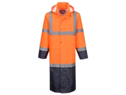 Impermeable De Trabajo Alta Visibilidad 122 Cm | Lluvia Naranja/marino / 5xl