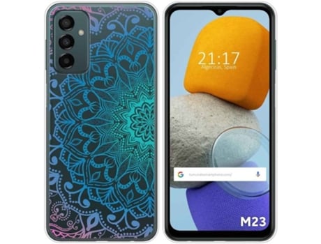 Carcasa para Samsung Galaxy M23 5G TUMUNDOSMARTPHONE Dibujos Transparente Mandala Multicolor