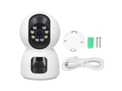Cámara De Seguridad Inalámbrica Inteligente Hd 1080p Wifi De 2 Mp Con Visión Nocturna De 360°, Bidireccional Y Para Interiores.