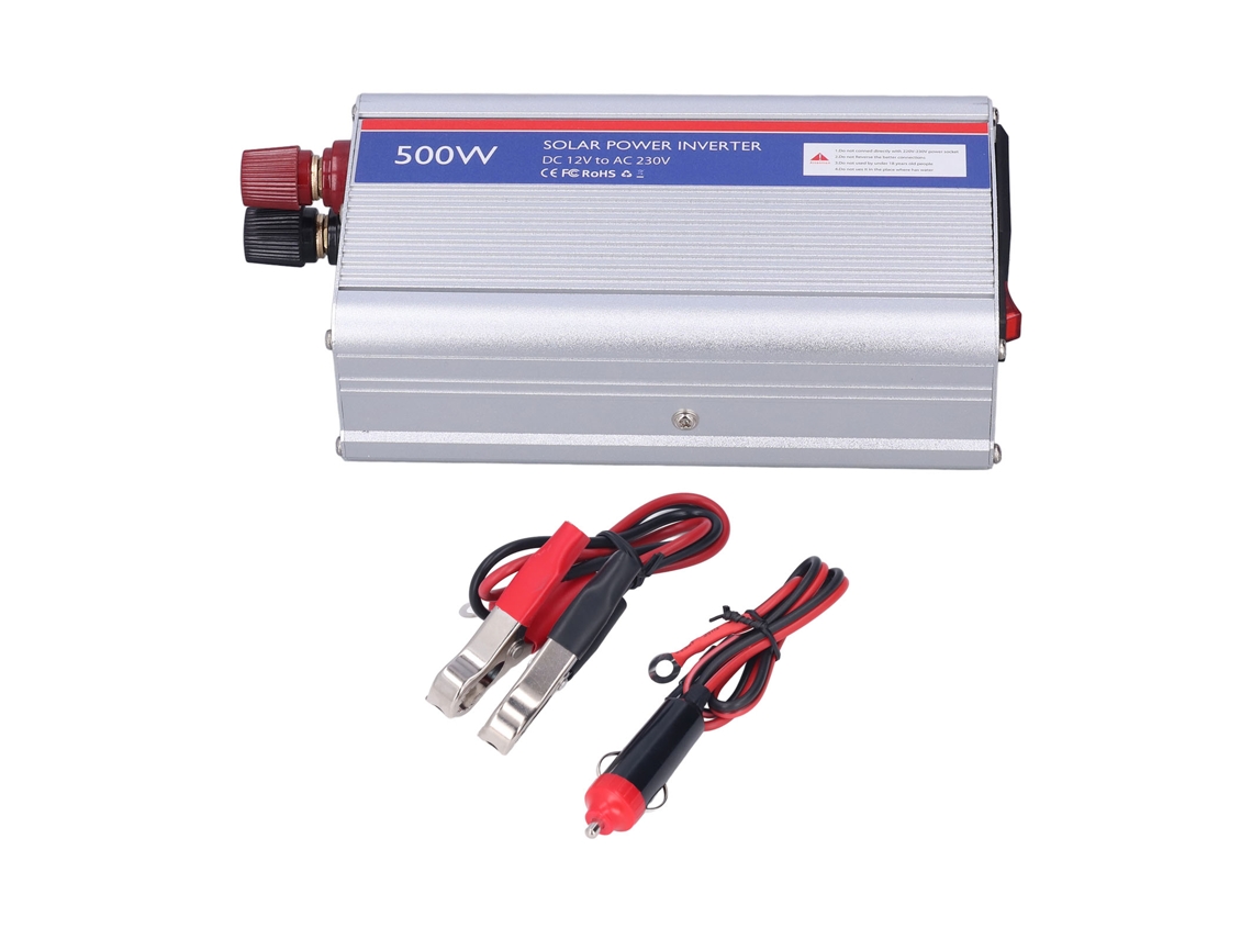 Inversor De Corriente De 12 V Cc A 230 V Ca, 500 W, Con Protección De Seguridad Para Vehículos.