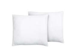 Juego de almohadas de poliéster BELIANI Errigal de Microfibra Blanco 80x80x7
