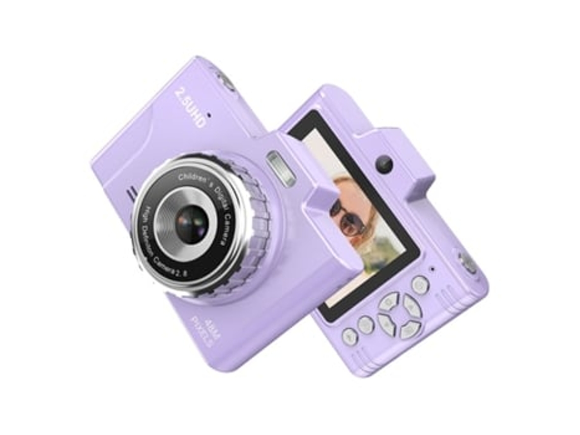 Cámara compacta de mano Digitallab CCD con zoom 8x, pantalla de 28 pulgadas y tarjeta de memoria de 32 GB, color morado
