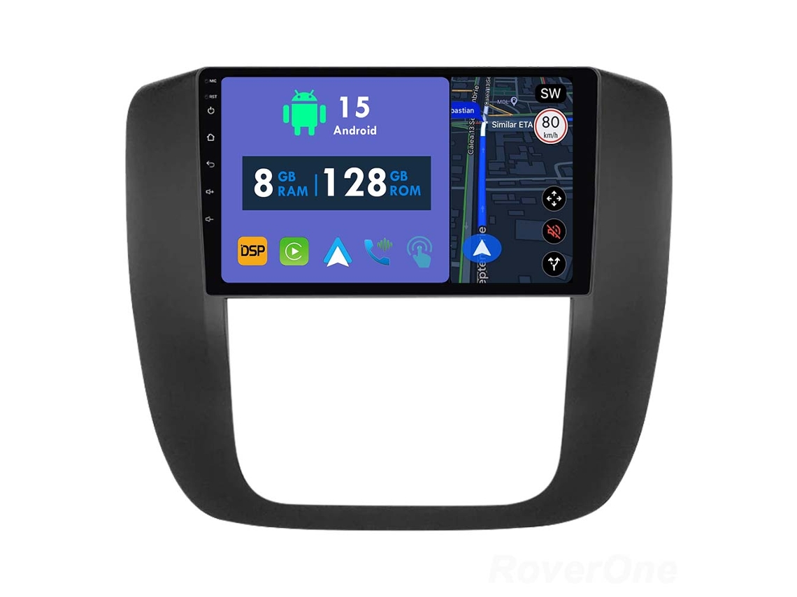 Coche Radio Android Auto Autoradio 8GB RAM 128G ROM CarPlay Navegación GPS Pantalla Táctil RoverOne para Chevrolet Tahoe 3 GMT900 2006 - 2014 