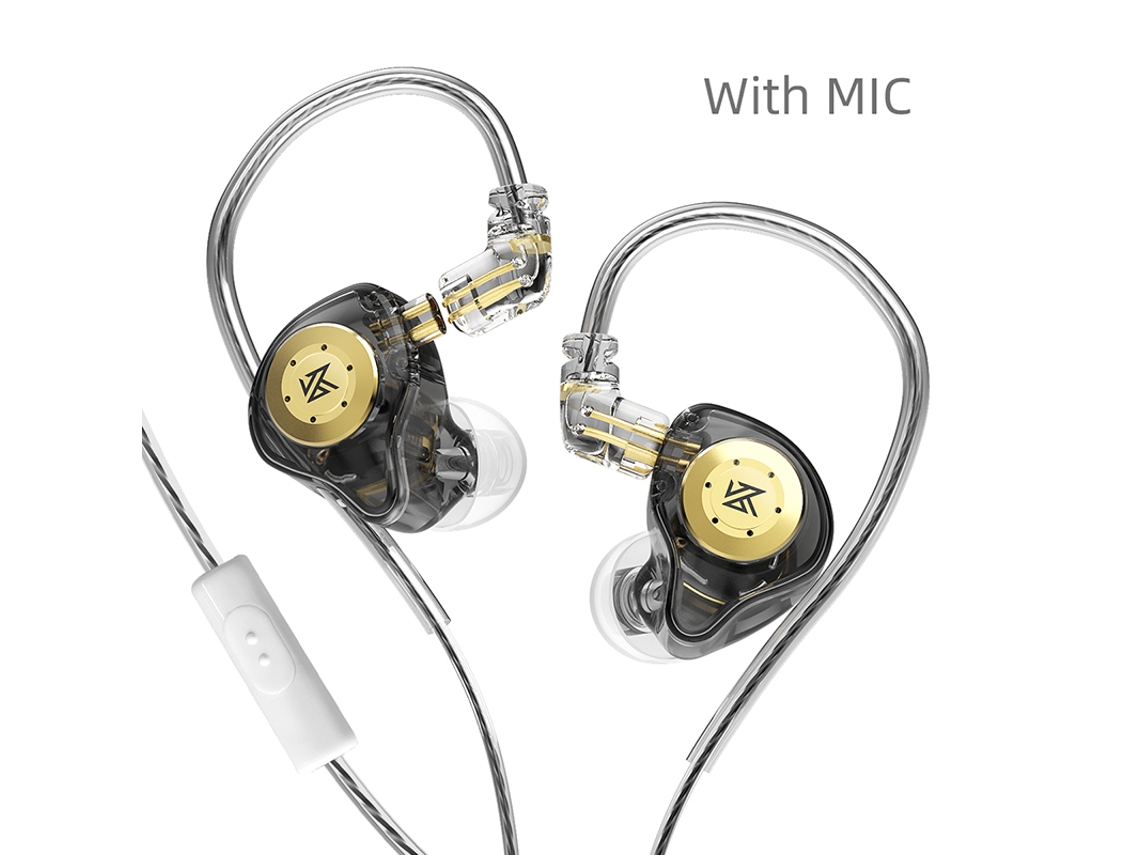Auriculares metálicos con cable, alta fidelidad, bajos potentes, auriculares para DJ MDUG (negros con micrófono)