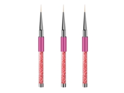 Juego de cepillos para uñas con mango de diamantes de imitación, herramientas profesionales de extensión de gel UV KOFIHETY