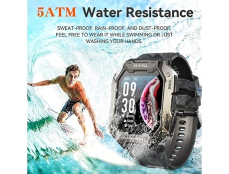 Reloj inteligente BYSL S20 Smartwatch hombres 1,69 pulgadas pantalla HD Bluetooth llamada deporte Fitness 5ATM impermeable rastreador Monitor de su...