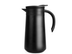 El termo Rebe de acero inoxidable 18/8 con aislamiento al vacío tiene una capacidad de 800 ml, mantiene las bebidas calientes durante 9 horas y frías durante 18 horas, y cuenta con un solo botón para servir.