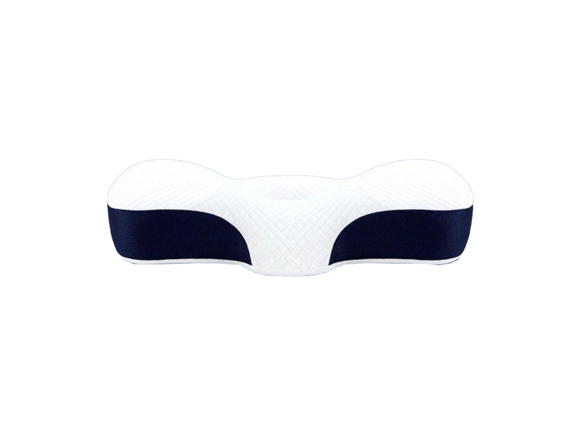 Almohada de espuma viscoelástica para dormir, rebote lento, protección cervical ergonómica, almohada cervical de espuma viscoelástica azul
