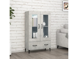 Lovely Home Armario Alto 70X31X115 Cm Madera Procesada Gris Cemento