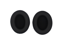 Almohadillas ovaladas premium Szsmart de 110 x 90 mm de cuero proteico, color negro (