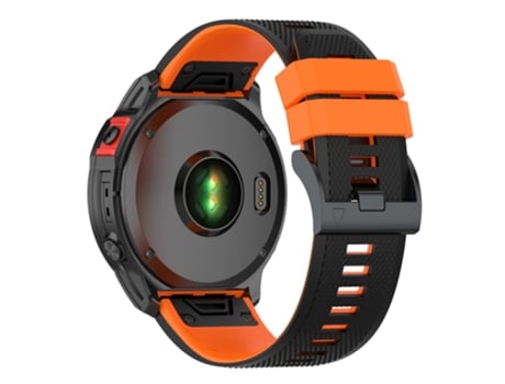 Correa de Silicona bicolor para Garmin Descent G1/Forerunner 935/Forerunner 945 - negro/naranja