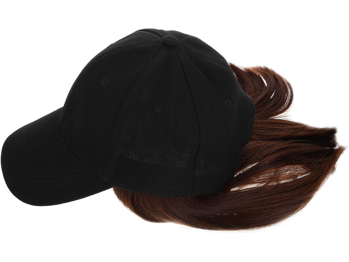 Gorra de béisbol divertida con pelo corto rizado, gorra de béisbol para usar