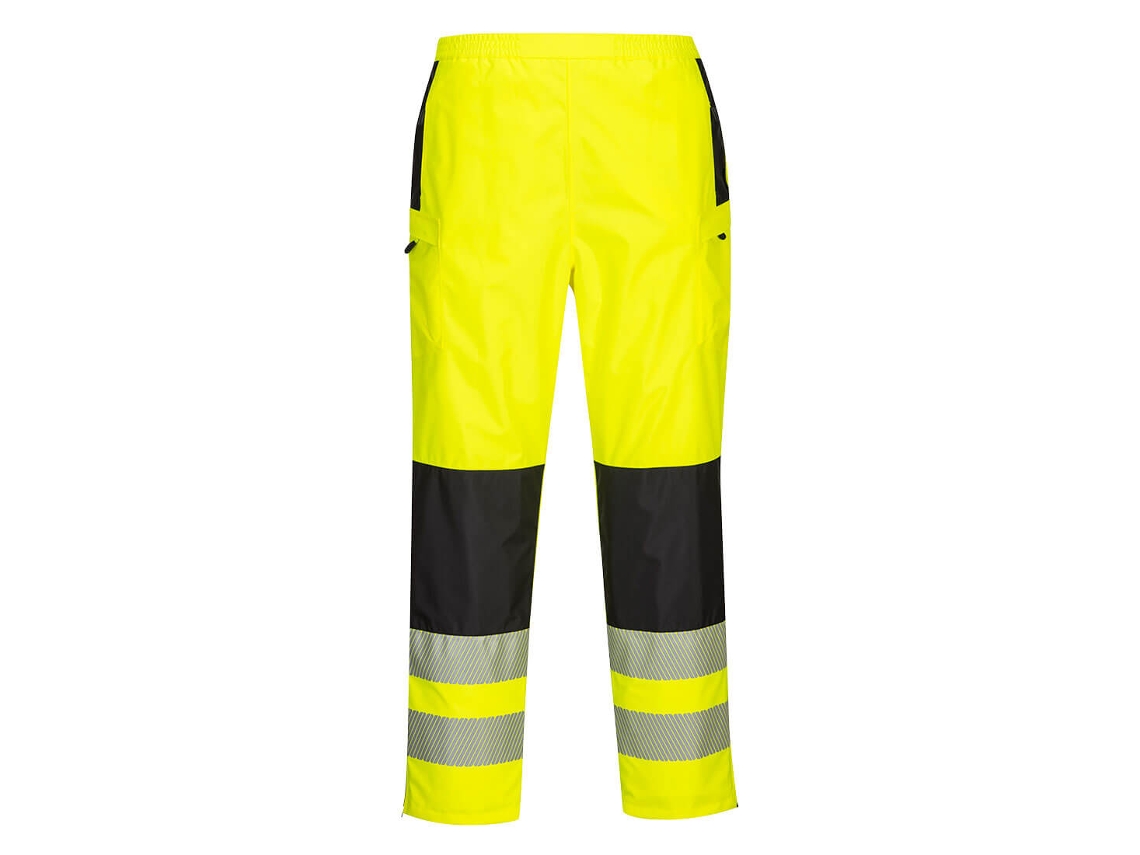 Pantalón Para Lluvia Pw3 De Alta Visibilidad Para Mujer Amarillo Negro / Xxl