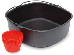 Accesorio de Bandeja de Hornear para Airfryer con capacidad de 0,8kg o 4,1L y 7 Moldes para Magdalenas