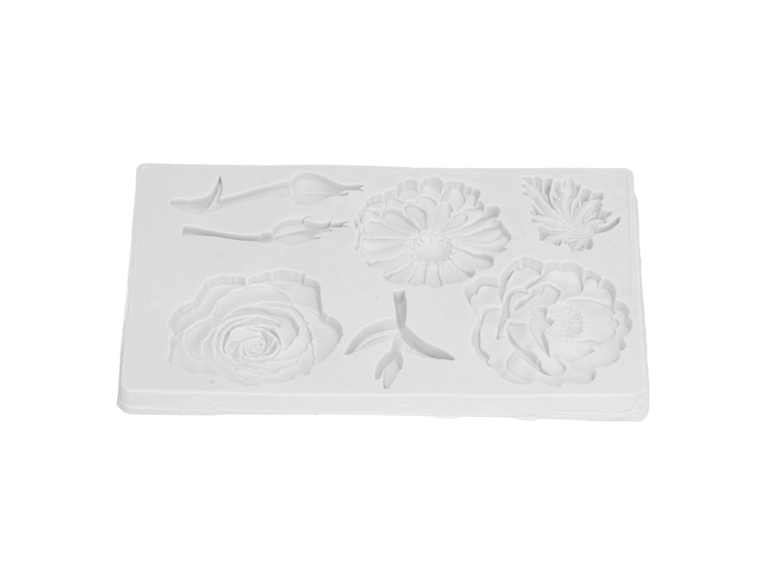 Molde De Silicona Comestible Para Chocolate Diy, Formas De Flores, Para Pasteles Y Resina, Fácil De Desmoldar