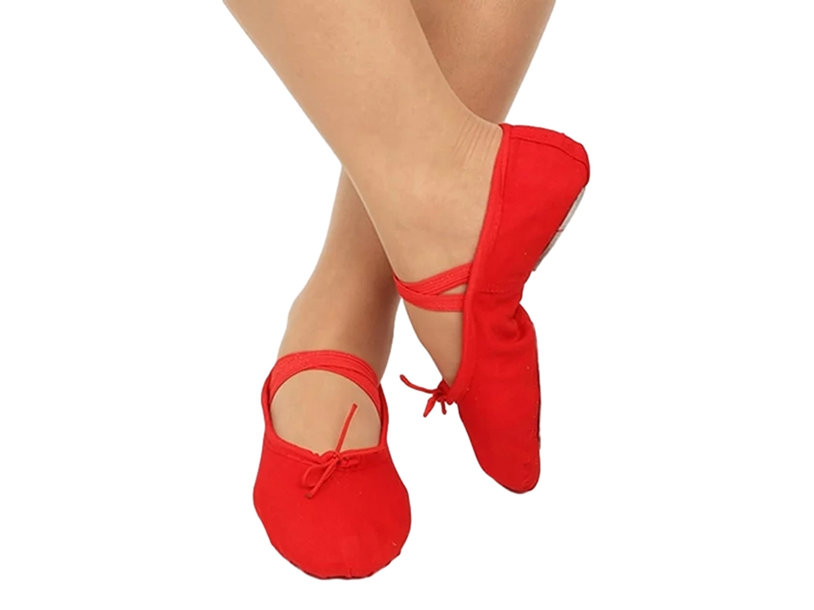 Zapatillas de ballet de lona para niños y adultos, zapatillas de danza y gimnasia