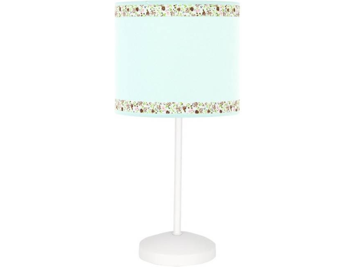 Lámpara de Mesa FABRILAMP Cenefa (Verde - E14 - Máx. 40W - Metal - Tela)