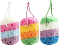 Juego – 3 – Espuma – Suaves, – Baño, Esponjas Exfoliantes